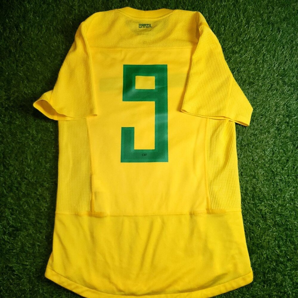 Ronaldo Brazil 2011 PLAYER ISSUE LAST MATCH Soccer Jersey Shirt M